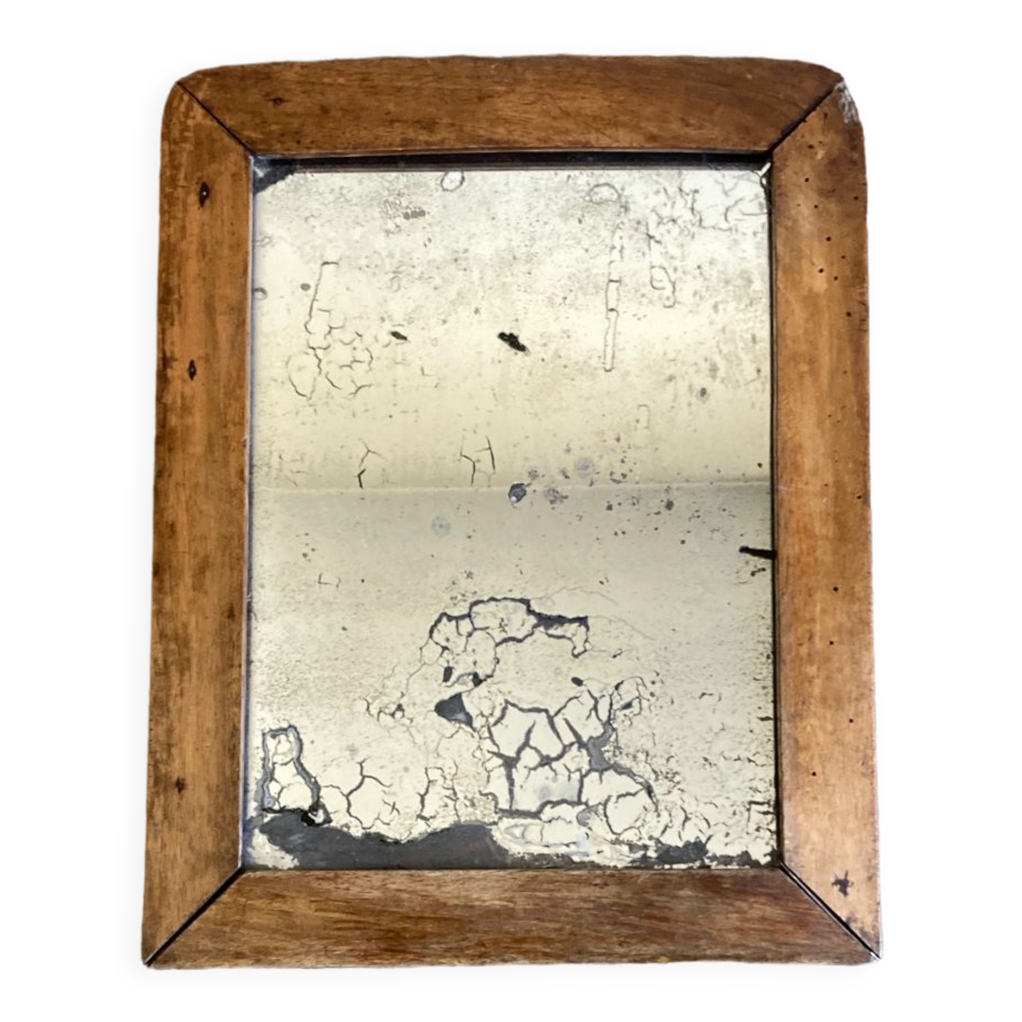 19th mirror with mercury glass 26x33cm