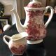 pink English tea service