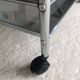 Industrial-style bathroom trolley on casters