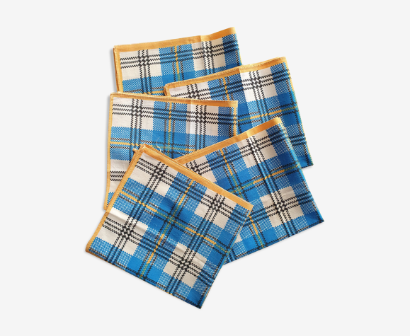 5 serviettes bistrot vintage