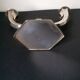 Art Deco silver metal candle holder - candlestick