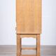 Small Brutalist Oak Cabinet with Brass Handles, Denmark, 1960s