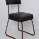Black skai chair soft back