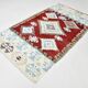 5x8 Geometric Wine Red Blue Vintage Rug, 144x241Cm