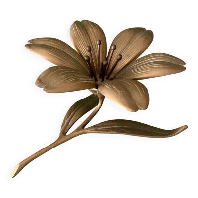 Cendrier vintage en laiton en forme de fleur