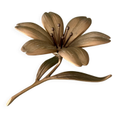 Cendrier vintage en laiton en forme de fleur