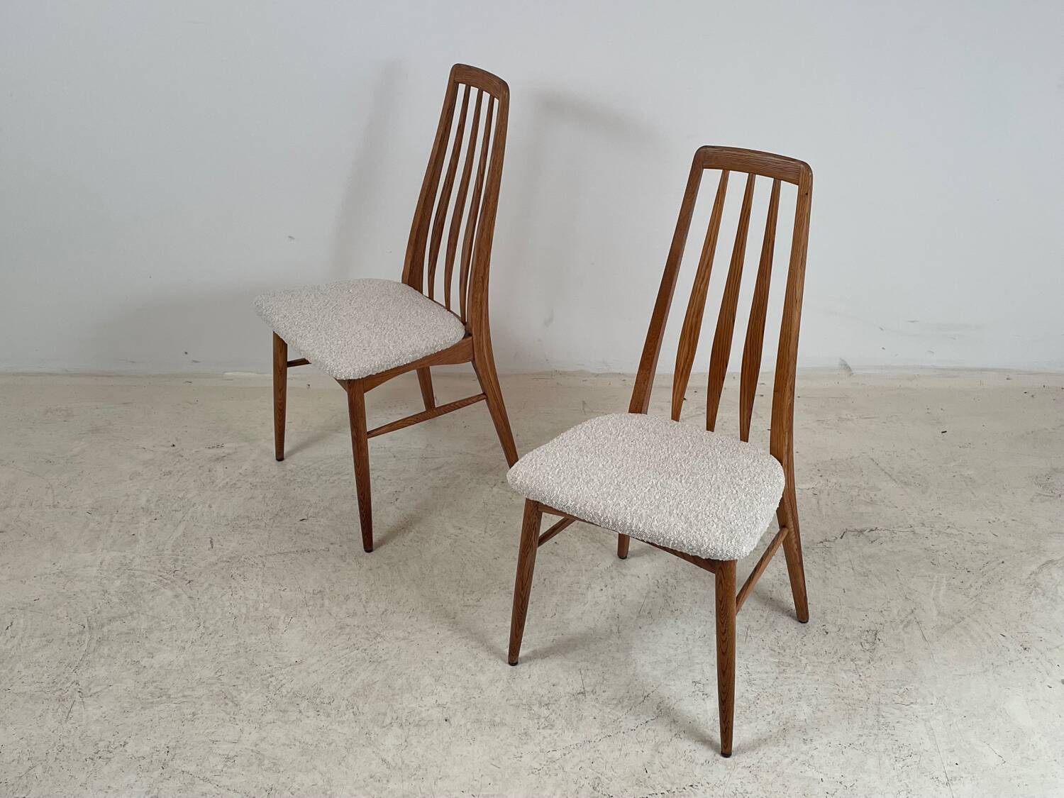 2 chaises en chêne Eva par Niels Koefoed 1960