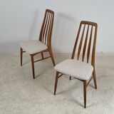 2 chaises en chêne Eva par Niels Koefoed 1960