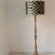 Vintage turned wooden floor lamp