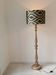 Lampadaire vintage en bois tourné
