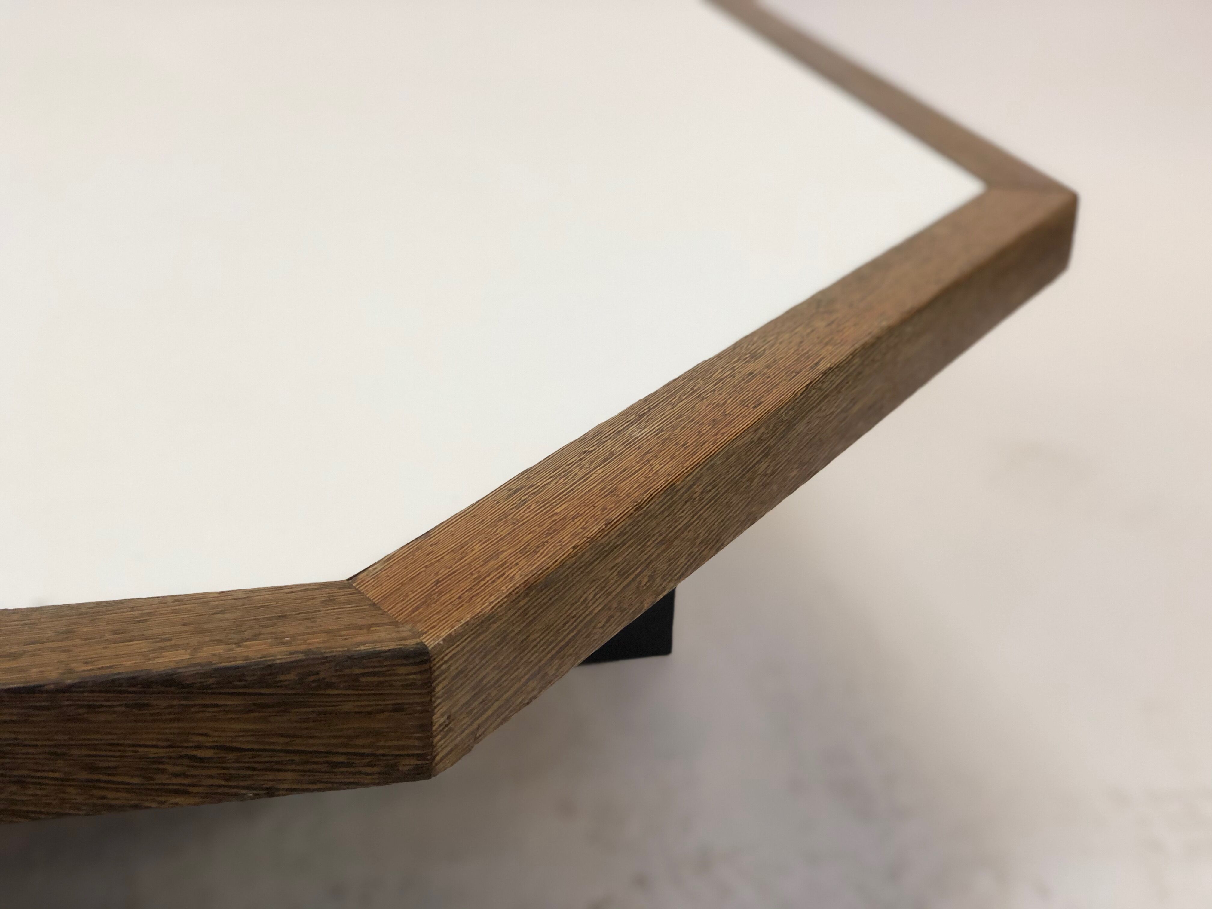 Vintage coffee table wenge hexagon 1960