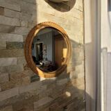 Vintage rattan mirror