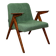 Fauteuil Bunny, bouclé vert des années 1970 par J. Chierowski
