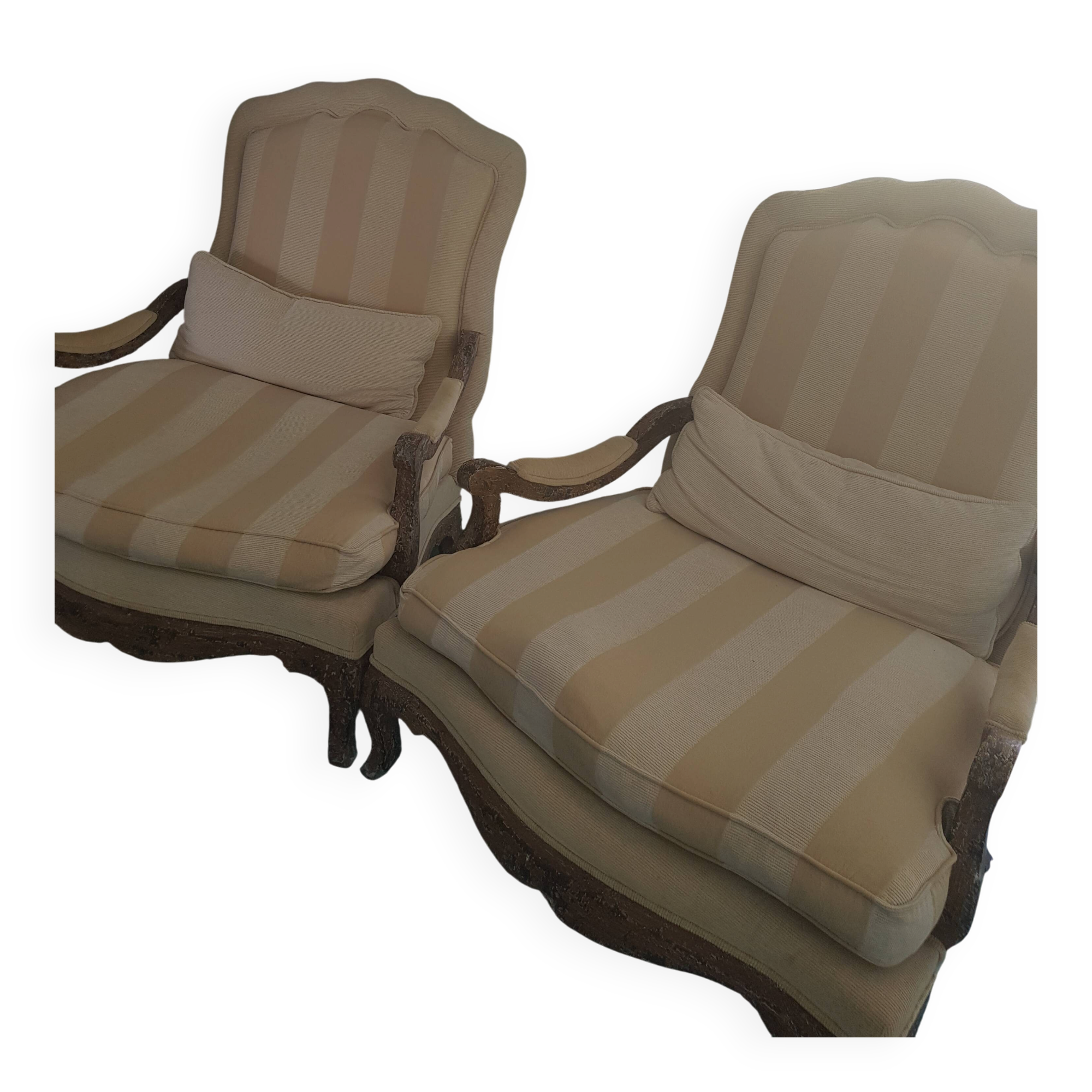 Paire de fauteuils baroques