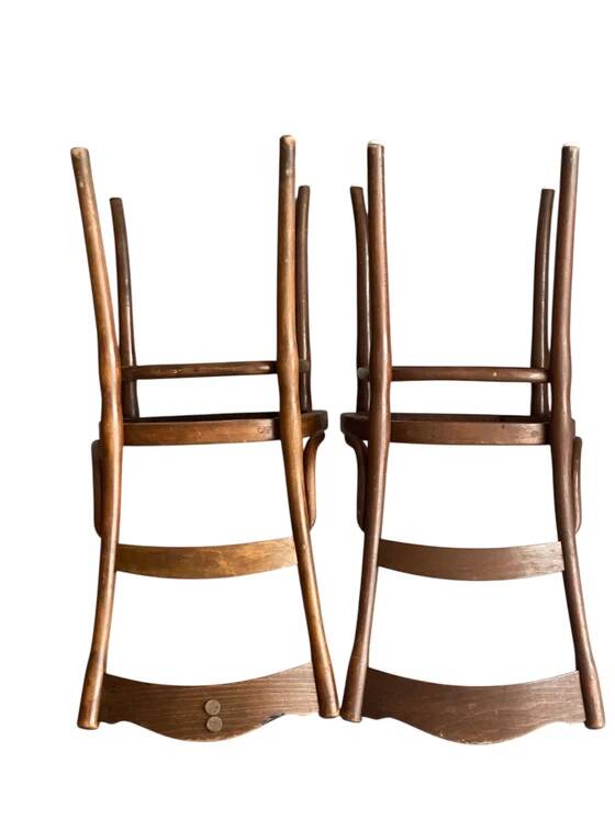 Rare set of Thonet-Mundus antique chairs, circa 1920 – elegance of Viennese Secession in bent wood.
