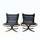 Pair of vintage falcon armchairs by sigurd scandinavian ressel 1970
