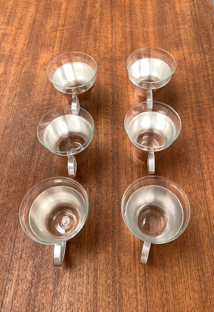 Mid-century German tea glasses by WMF, 1960s, set of 6.