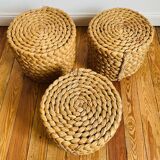 Stool in woven fiber