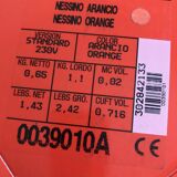 Orange nessino pose lamp for artemide by giancarlo mattioli