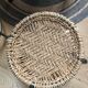 Pair of metal and rope stools