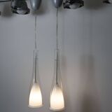Pair of IKEA klockspel pendant lamps from 1980, cleaned and working