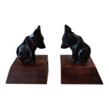 Serre livres chien signé Dankanner