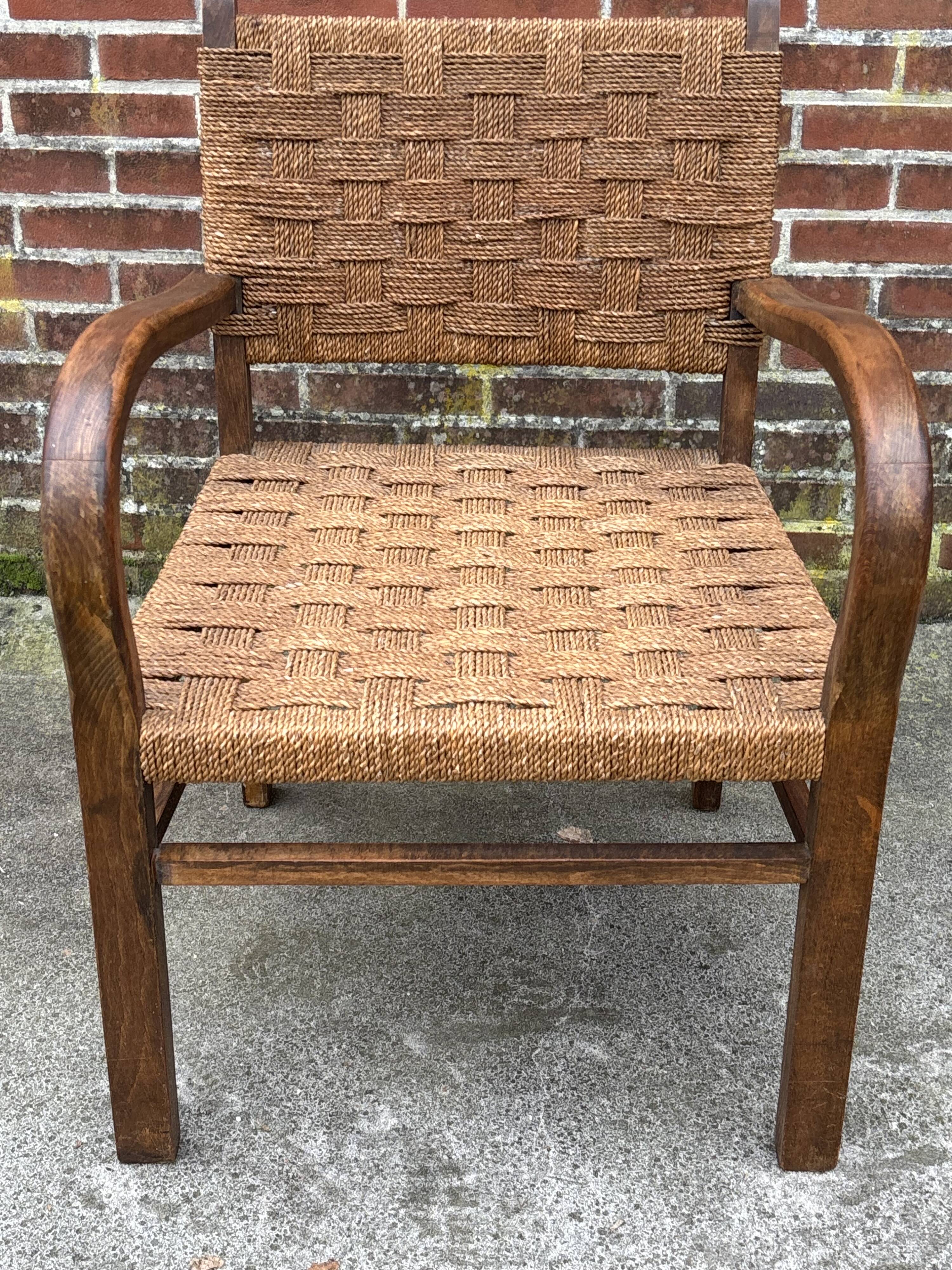 Bauhaus rope chair easy chair Erich Dieckmann style