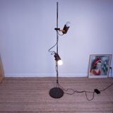 Lampadaire spots métal bois