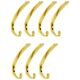 Up to four mid-century brass wall hooks by Herta Baller, Austria, 1950s.