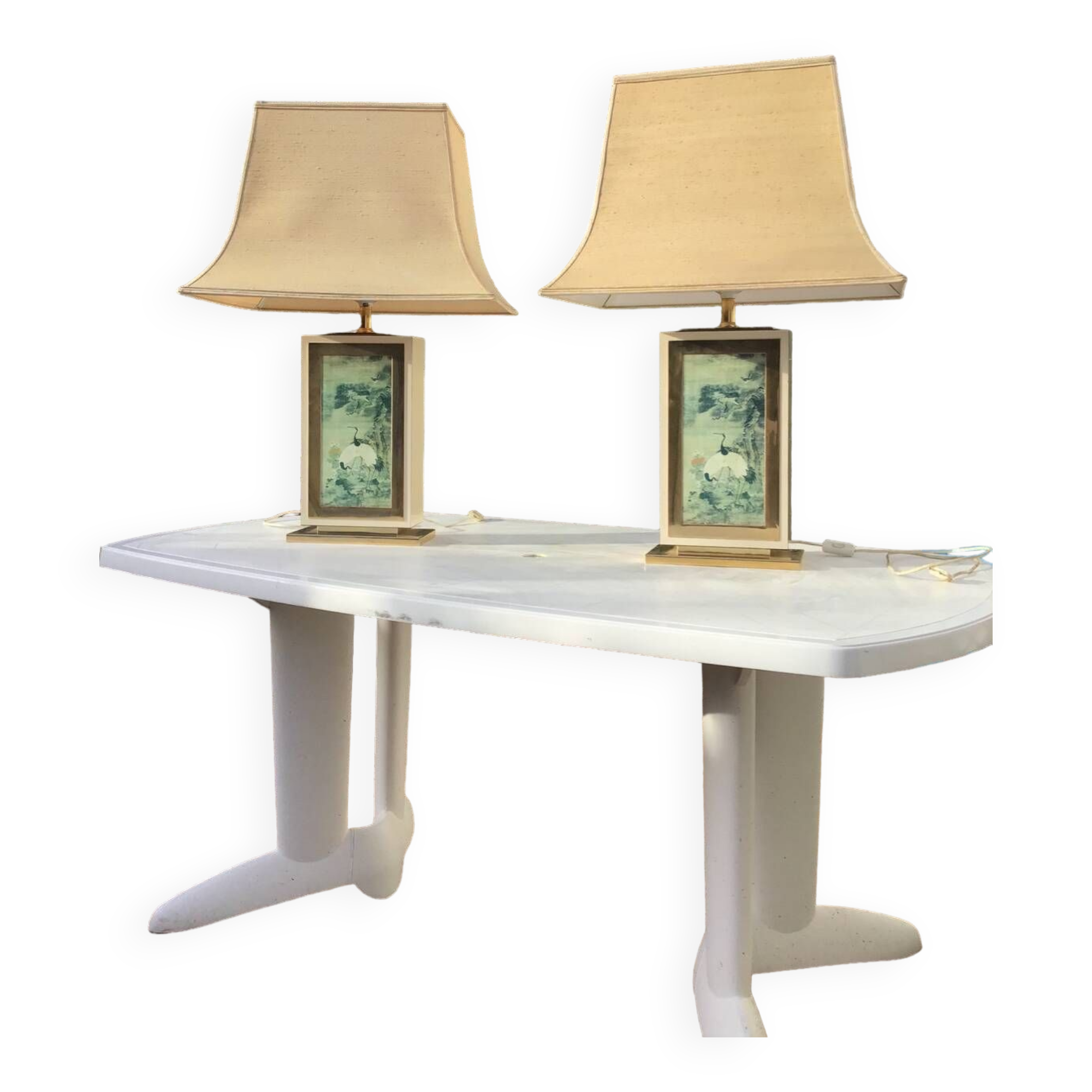 Pair of vintage Jean-Claude Mahey lamps