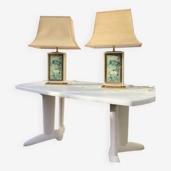 Pair of vintage Jean-Claude Mahey lamps