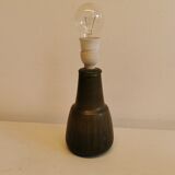 Danish green/brown ceramic table lamp, estimated 1960s.
