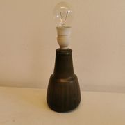Danish green/brown ceramic table lamp, estimated 1960s.