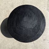 Monoxyl sofa end in black mango tree tripod half-sphere tray h:45 d:44