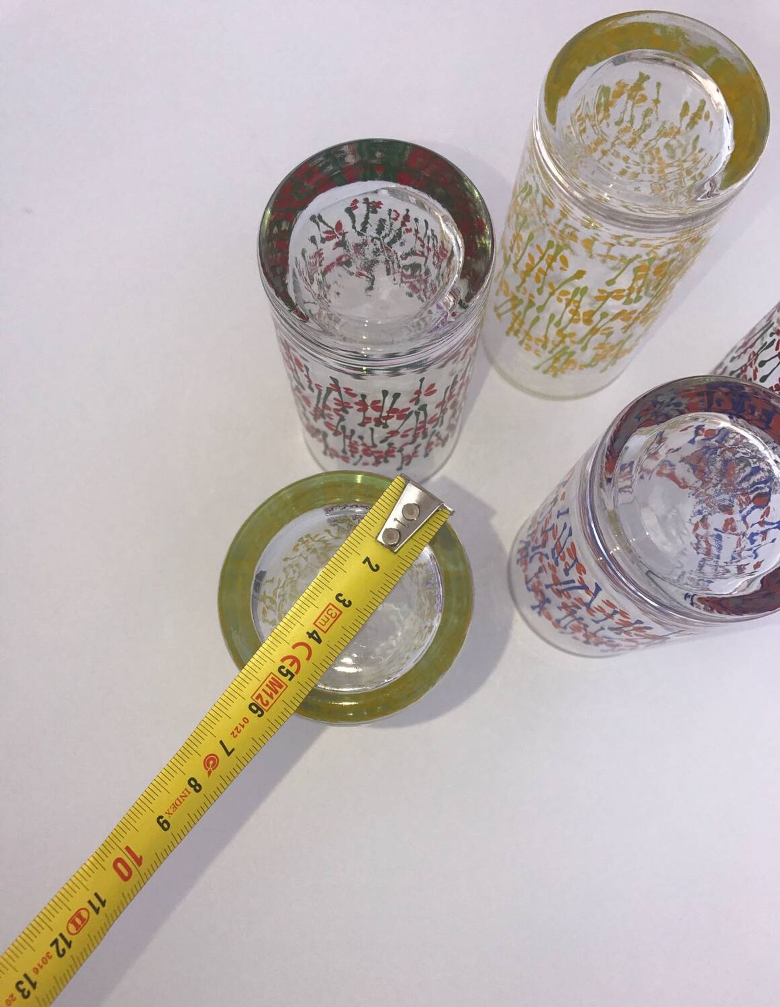 Set of 5 antique glasses