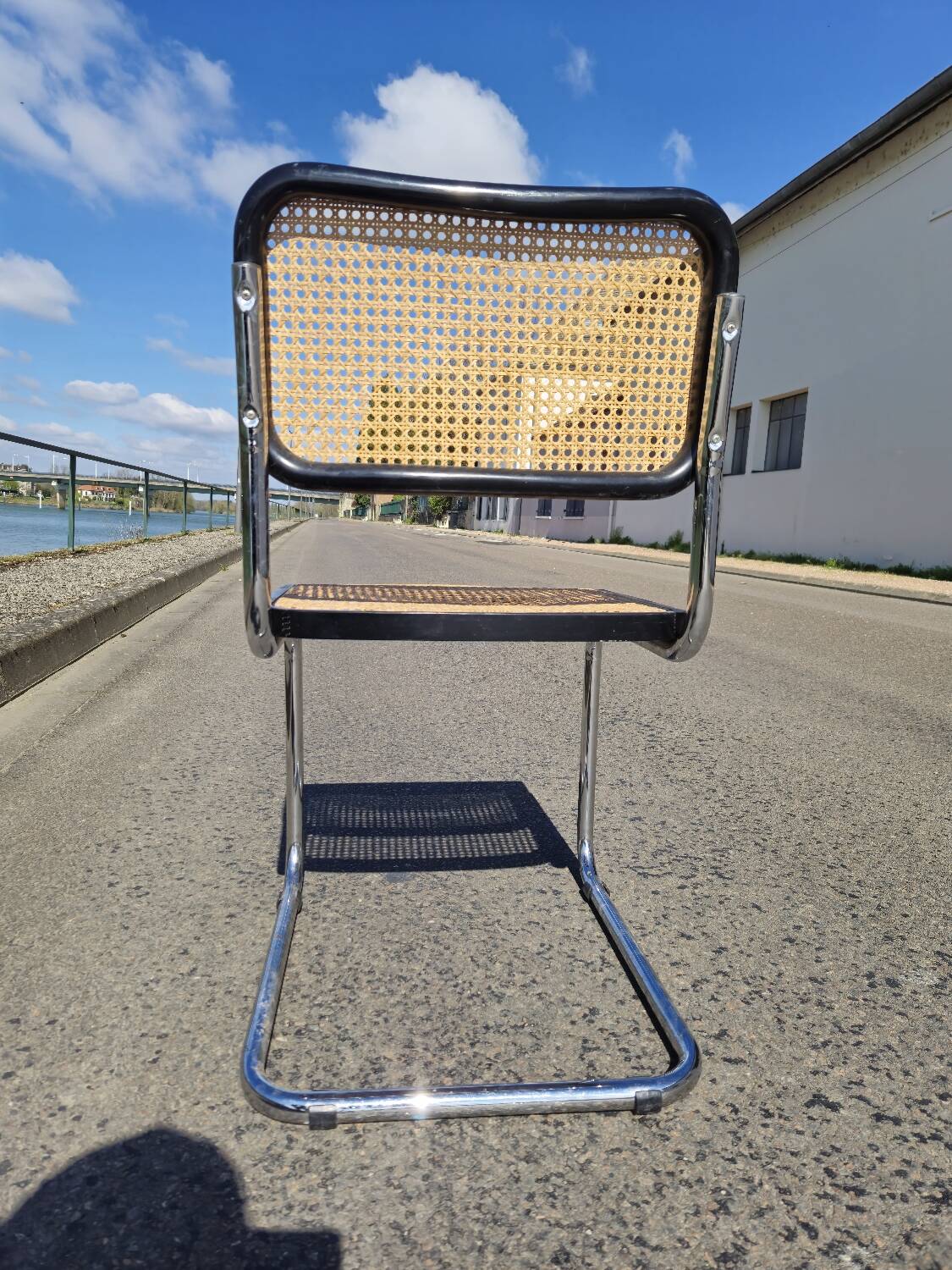 Marcel Breuer B32 chair in original cane signed Italy