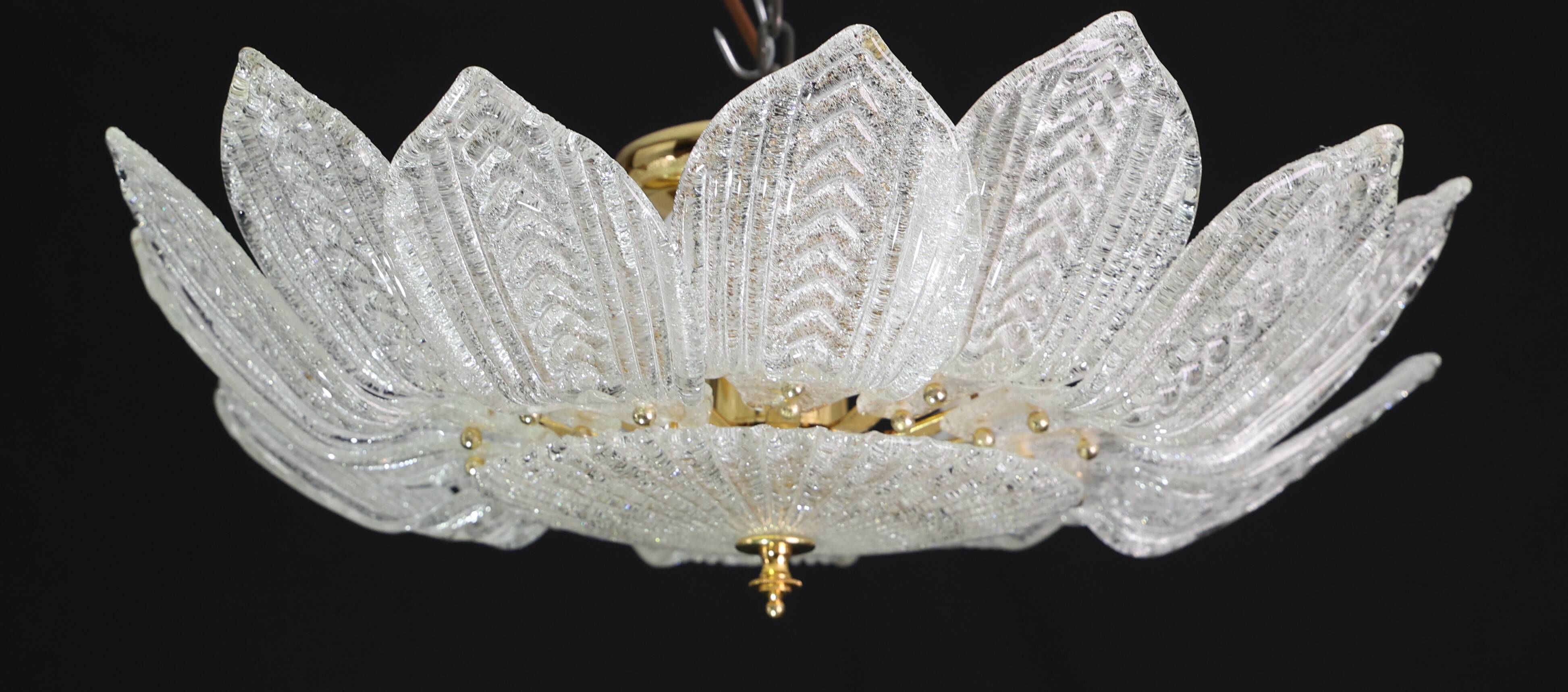 Como, Italian Murano Glass Ceiling Light or Flush Mount, 1980s
