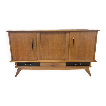 Oak sideboard with compass legs