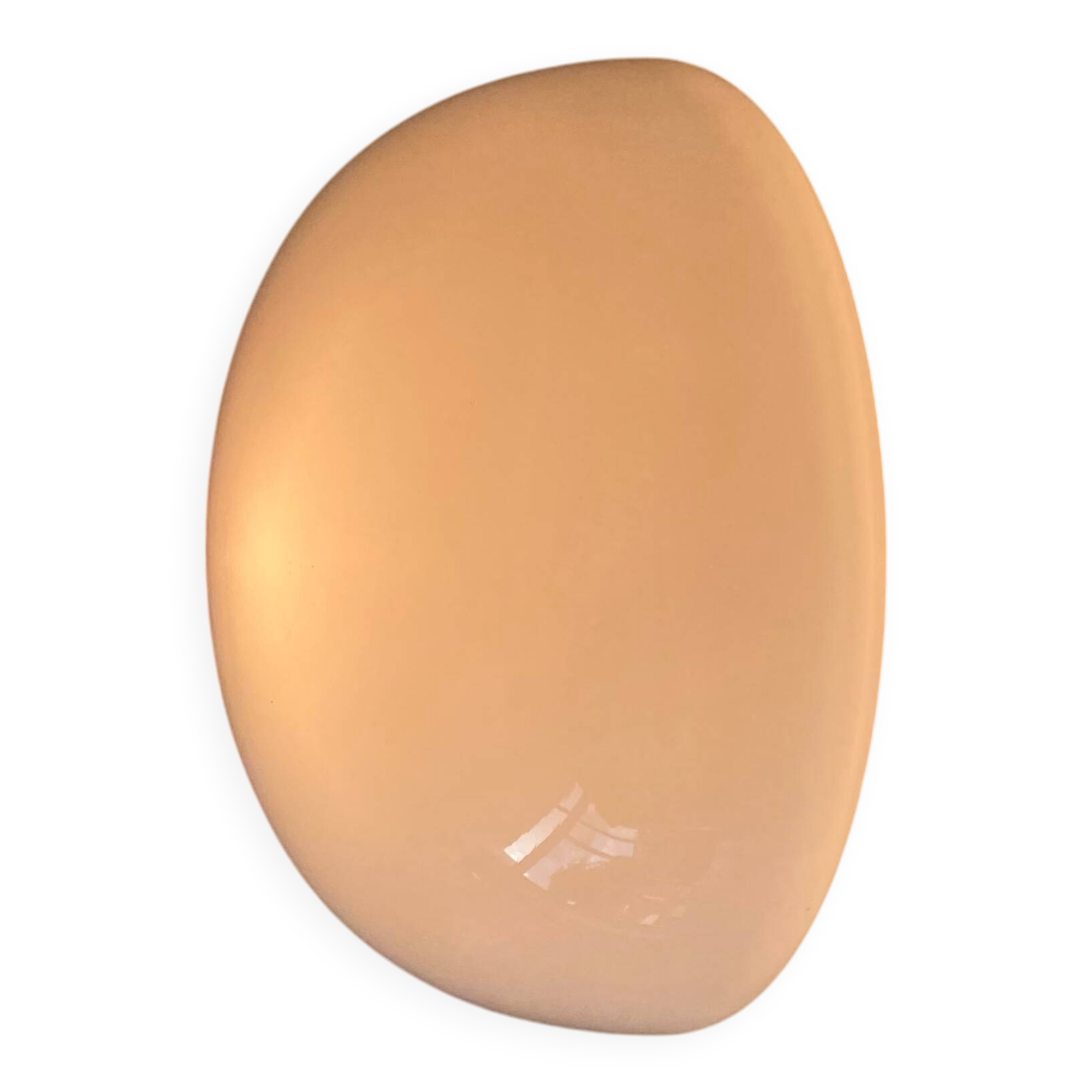 Plafonnier ou applique murale demi lune 20 cm verre opaline blanc 1960 1970