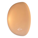 Plafonnier ou applique murale demi lune 20 cm verre opaline blanc 1960 1970