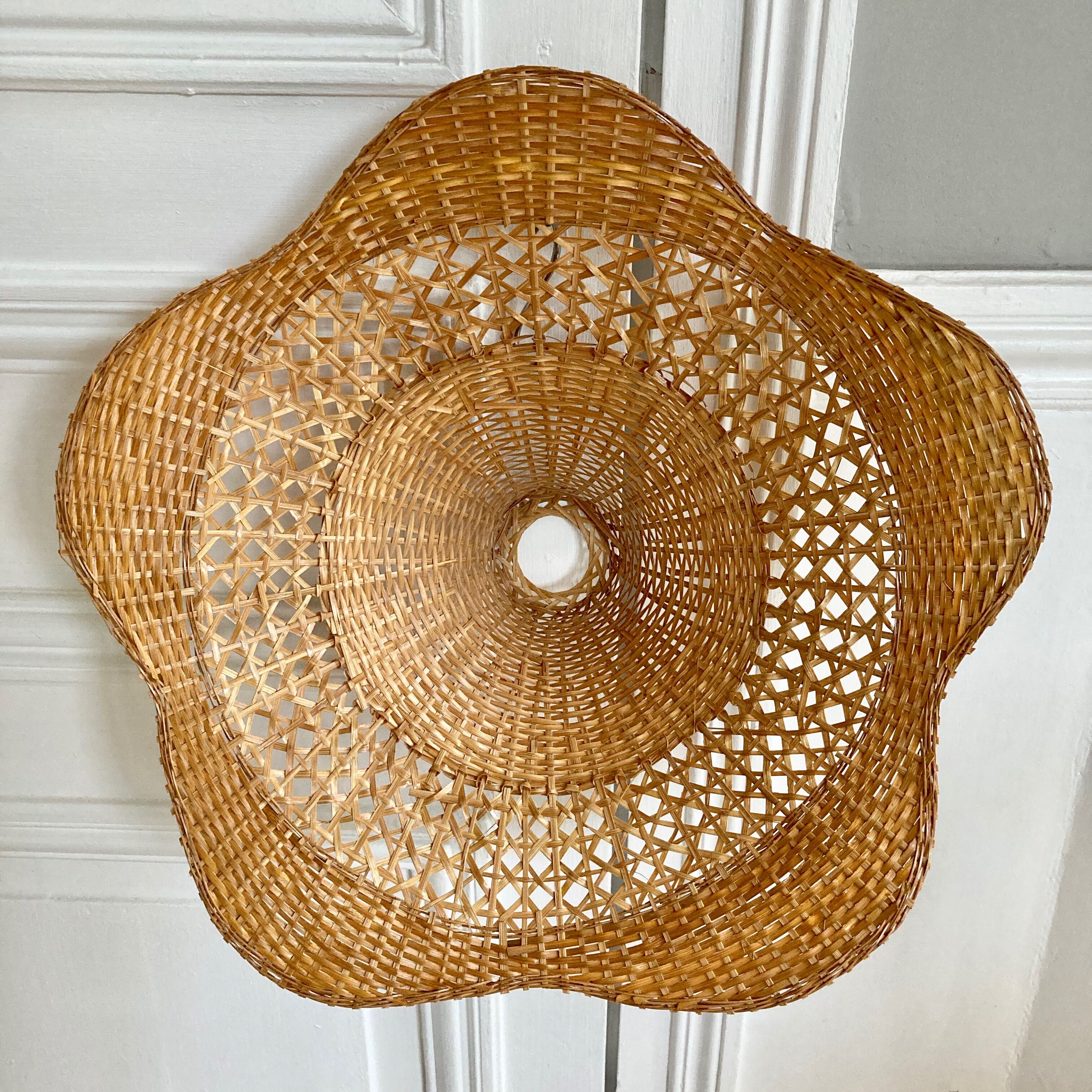 Hanging flower in wicker rattan
