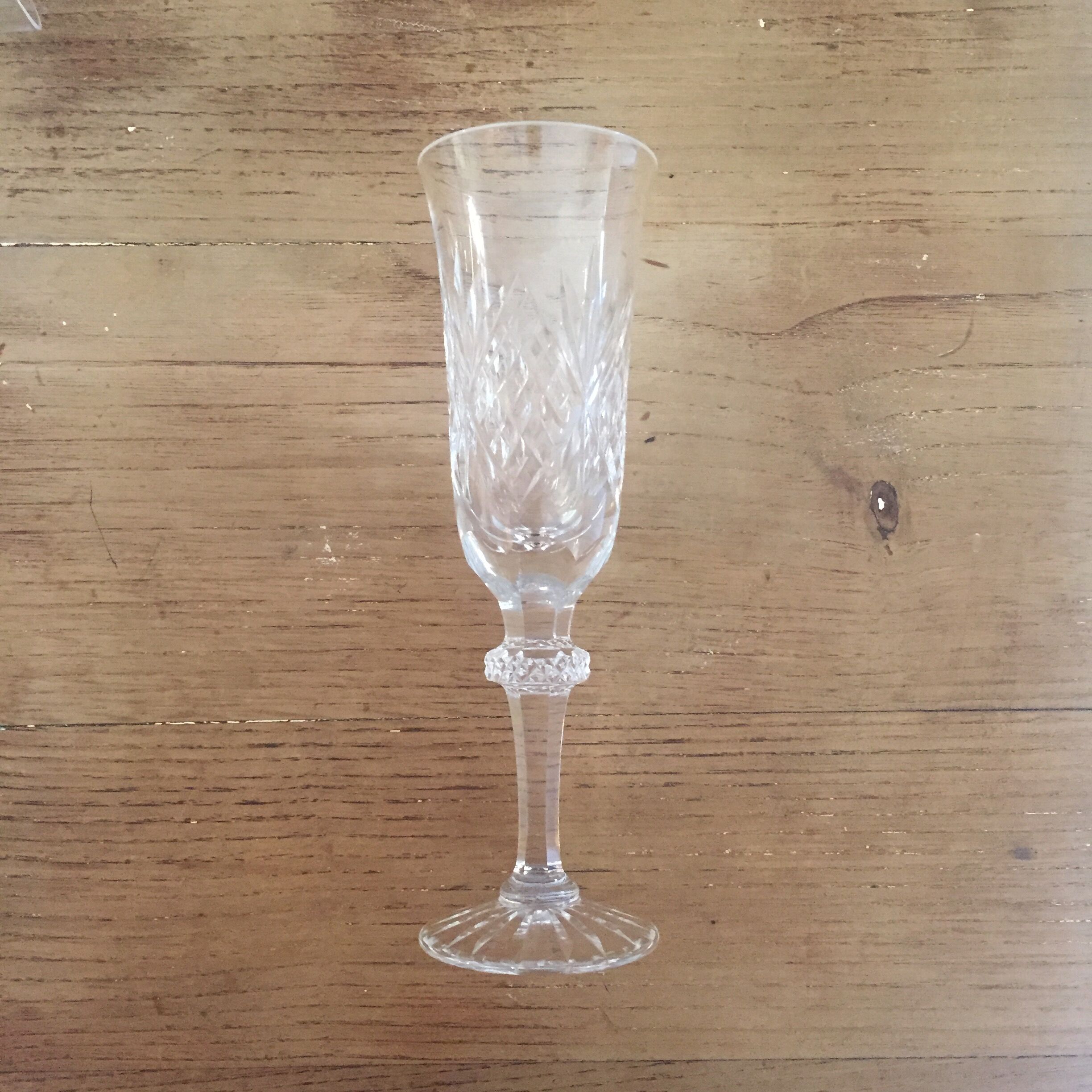 Set of 10 crystal flutes