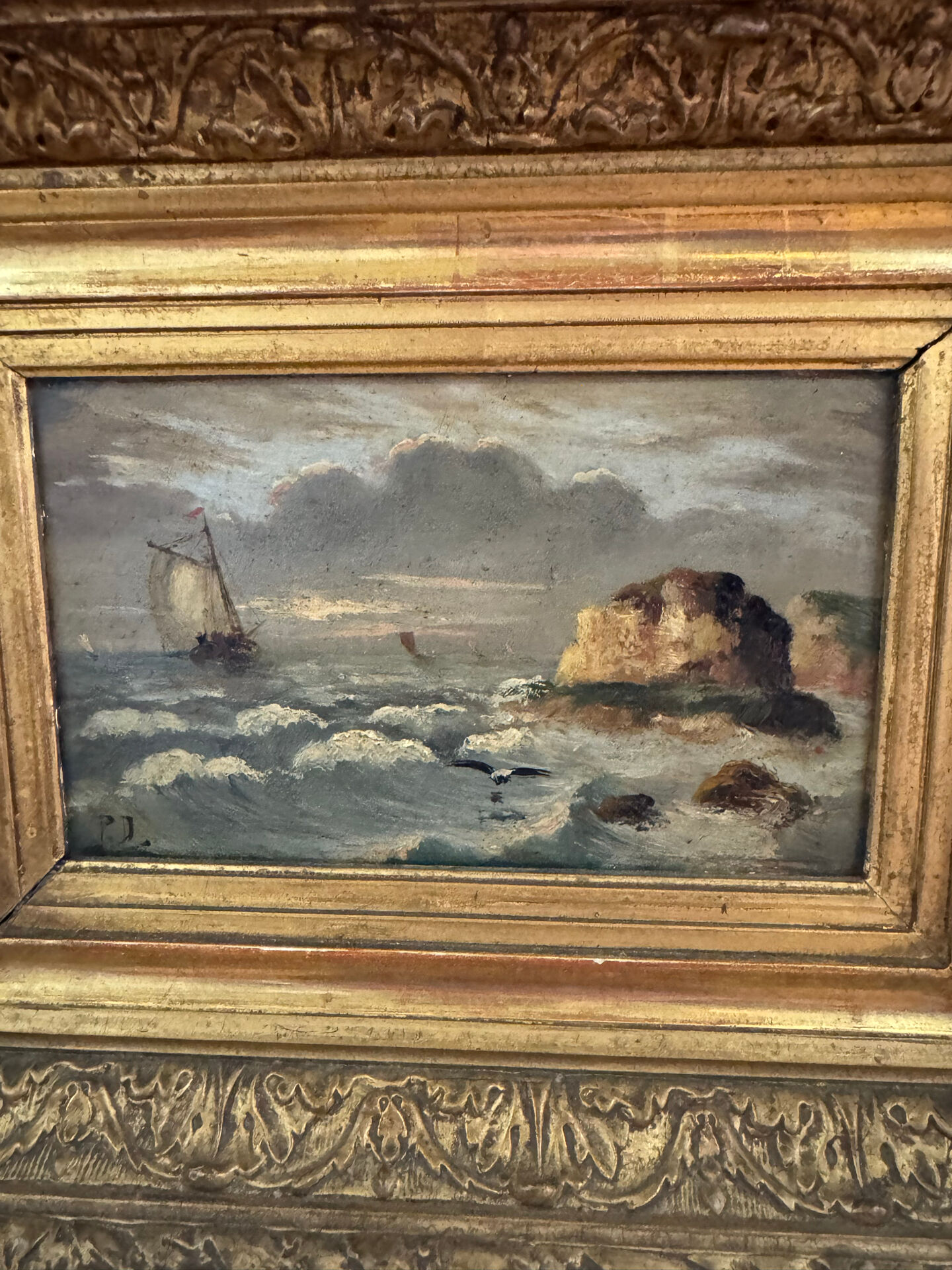 Oil on wood 19th century