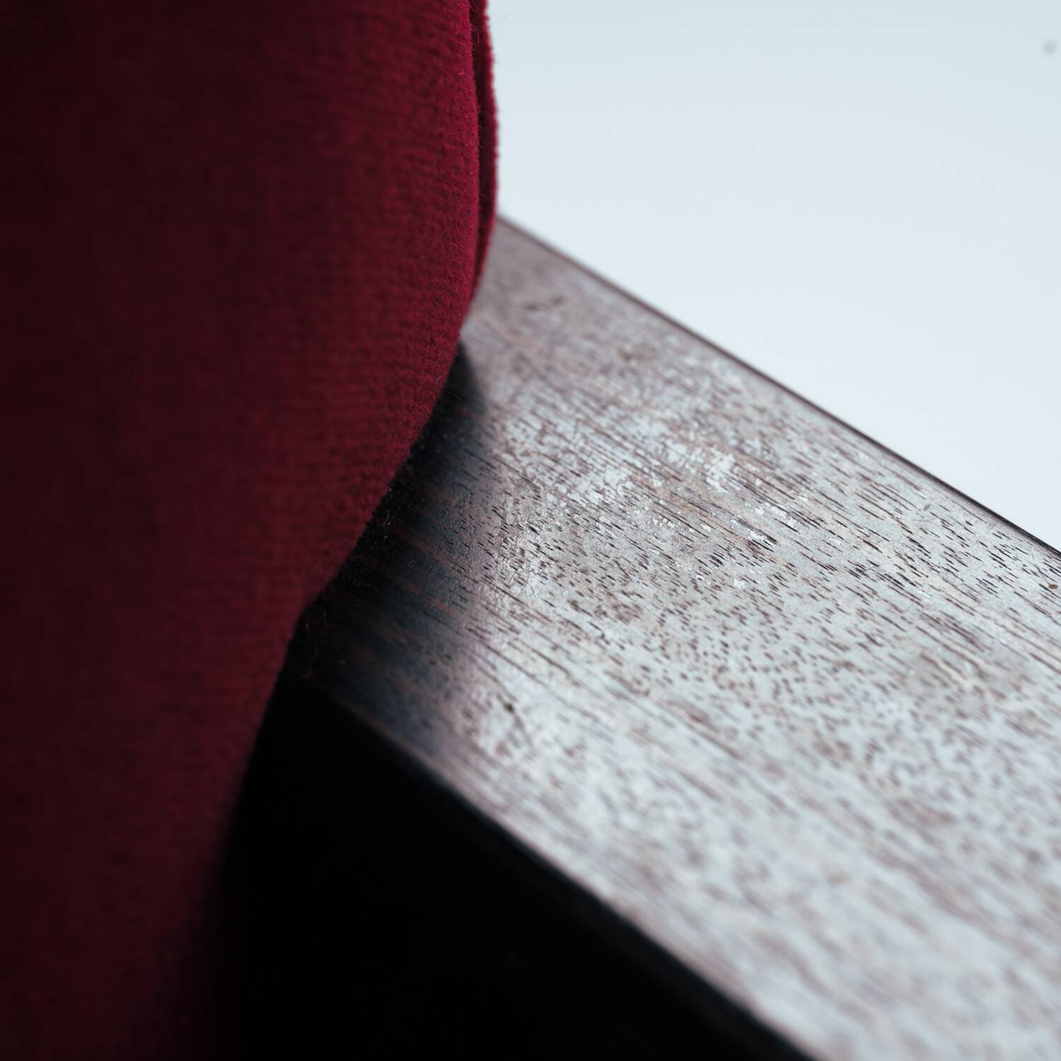 2 red velvet Amsterdam School Art Deco chairs, The Netherlands, 1930s