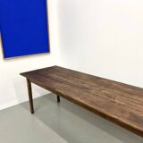 Large solid pine farmhouse table with spindle legs