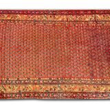 Long handmade wool persian runner traditional oriental rug- 105x320cm