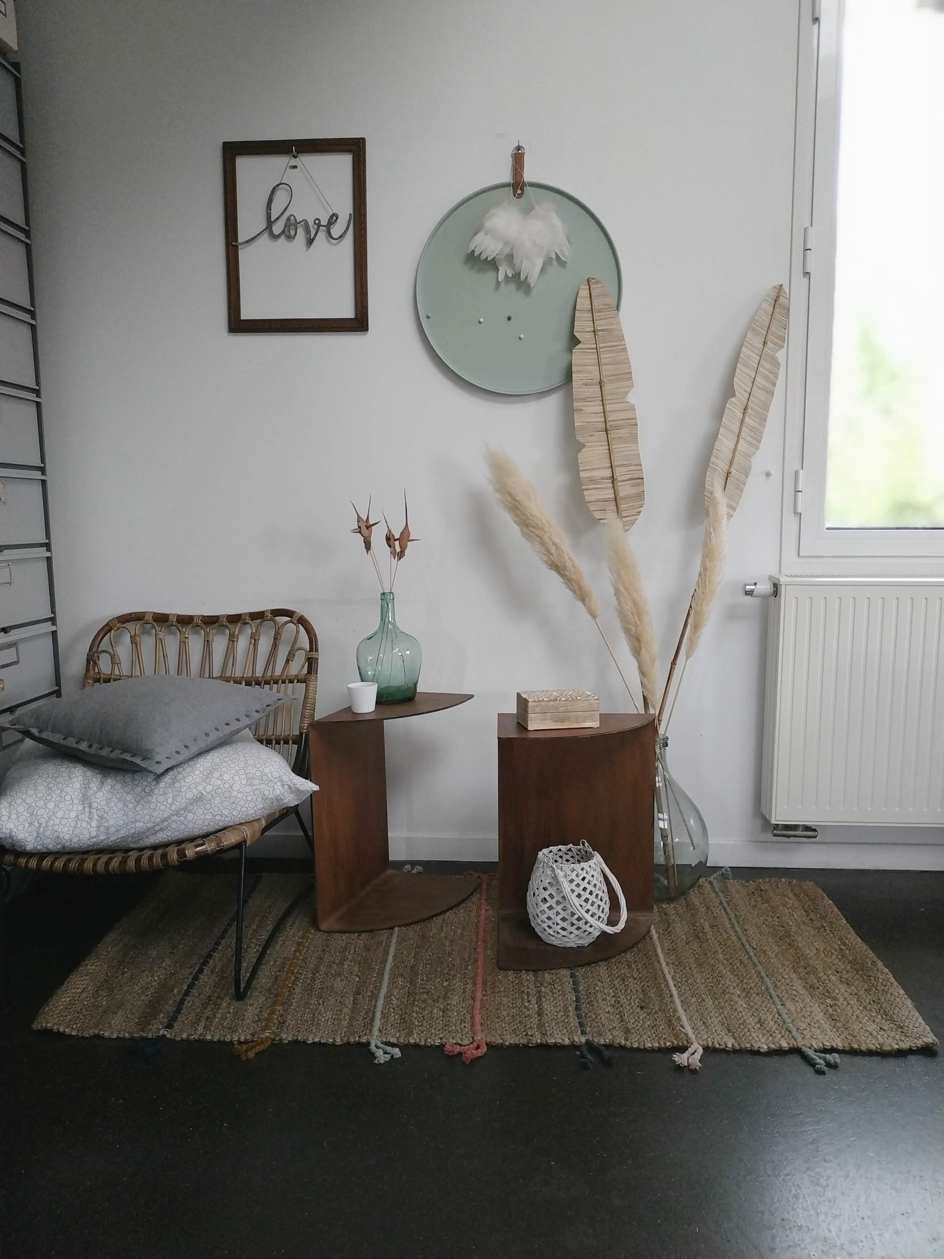 Pair of steel bedsides