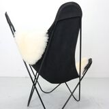 BKF Butterfly Chair by Jorge Hardoy-Ferrari for Knoll, 1960s incl. Sheepskin