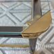 Italian coffee table Mara in brass and glass