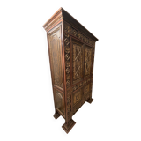 Spanish Renaissance wardrobe inspired by Byzantine polychrome wood with gold gilding